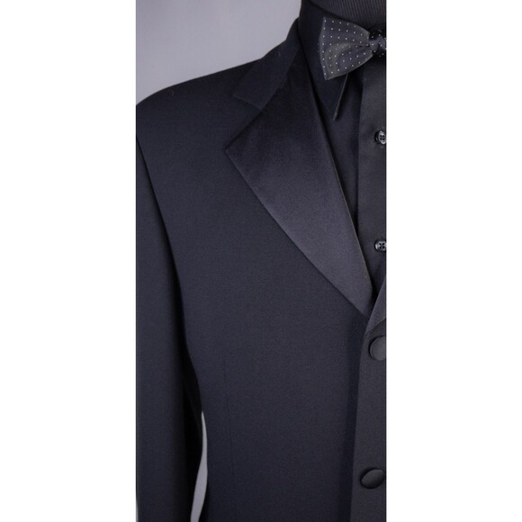 Hugo Boss Solid Black Blazer Tuxedo Jacket Coat Men’s 40L Wool 3-Button EUC - Picture 5 of 15